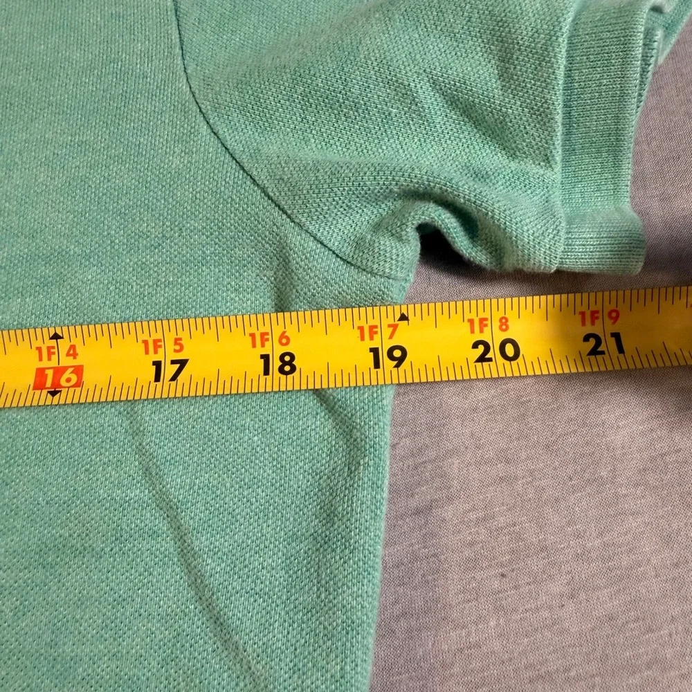 Polo Ralph Lauren Mens Custom Fit Polo Shirt Green Heather Medium Short Sleeve